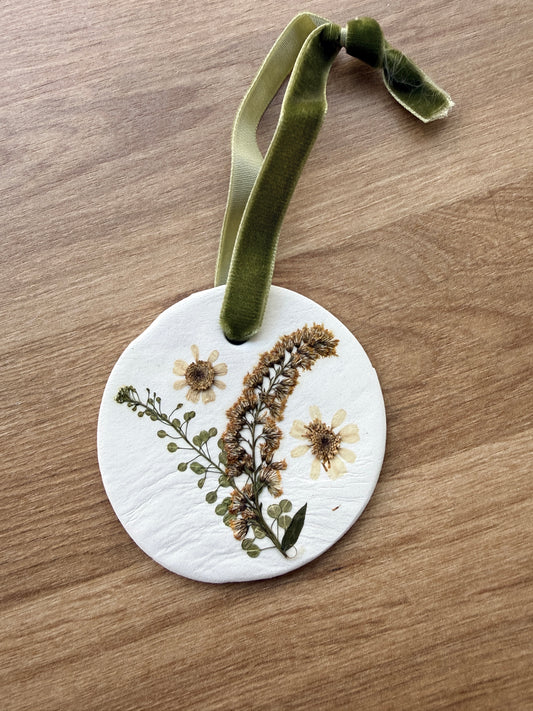 Clay Ornament - Late Season Blooms
