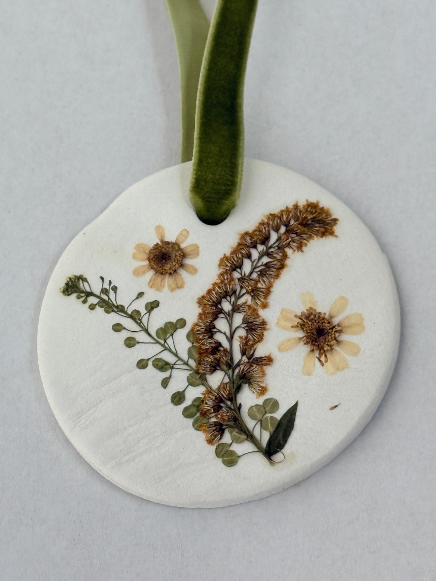 Clay Ornament - Late Season Blooms