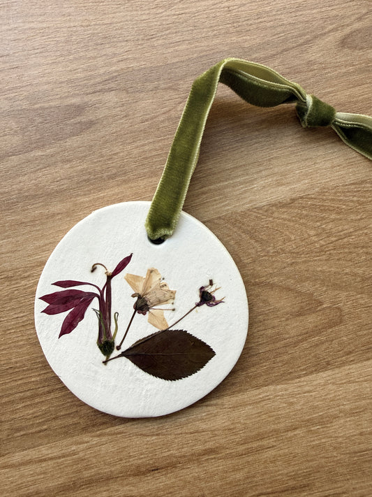 Clay Ornament - Cherry Blossom